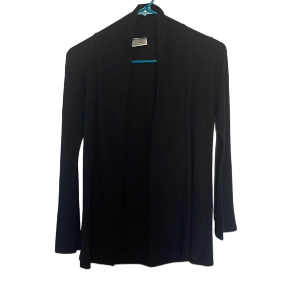 PRETTY GOOD BLACK CARDIGAN SWEATER WITH OPEN FRONT